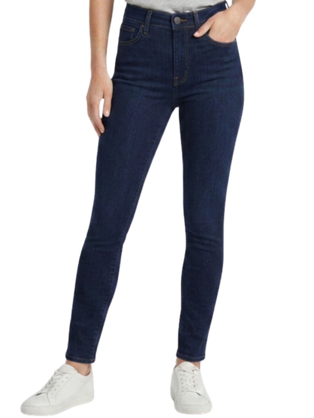 Express Women's Dark Blue Skinny Jeans size 6